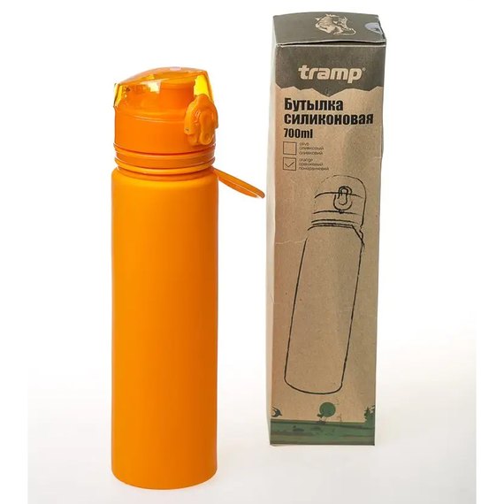 Пляшка силікон 700ml Tramp TRC-094-orange, зображення 6