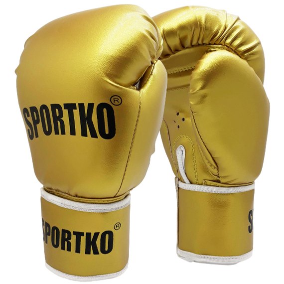 Боксерские перчатки Sportko 10oz Gold ПД1 Gold 10oz