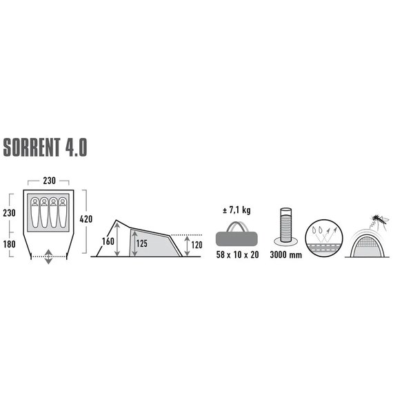 Намет High Peak Sorrent 4.0 Nimbus Grey (10256) 929202, зображення 2