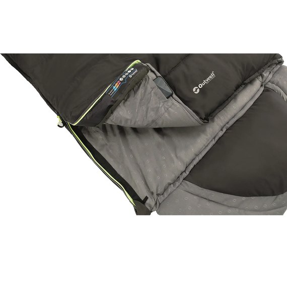 Спальный мешок Outwell Contour Reversible/+2°C Midnight Black Left (230365) 928748, Сторона застежки: Левая, Цвет : Midnight Black, изображение 4