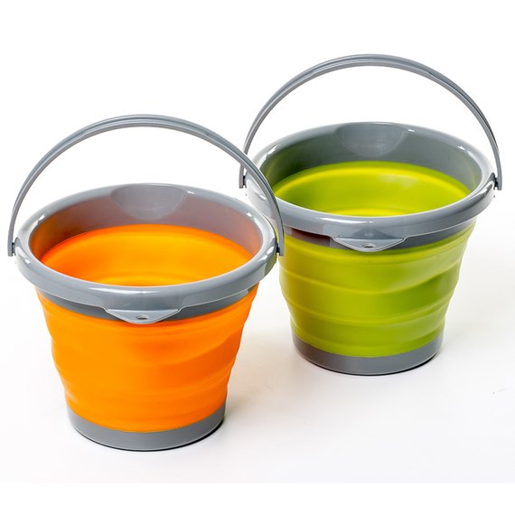 Ведро складное силиконовое Tramp TRC-092-olive, Цвет: Оливковый, изображение 6