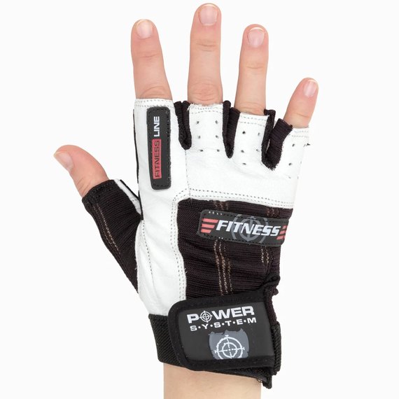 Перчатки для фитнеса Power System PS-2300 Black/White XS (PS-2300_XS_Black-White), Размер: XS, Цвет: Чёрный/Белый, изображение 5