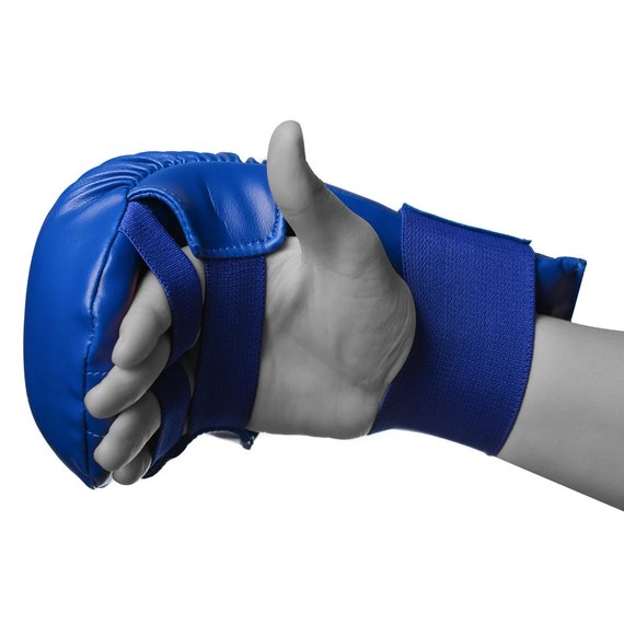 Перчатки для Karate PowerPlay 3027 синие M (PP_3027_M_Blue), Вес: 3.7 унций, Размер: M, изображение 4