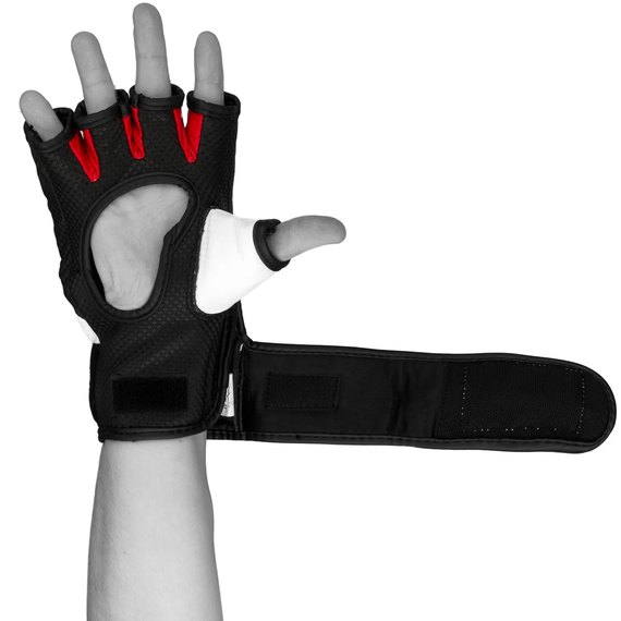 Рукавички для MMA PowerPlay 3075 чорно-білі M (PP_3075_M_Bl / White), Вага: 5 унцій, Розмір: M, зображення 3