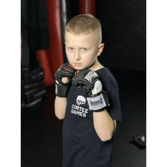 Перчатки для MMA PowerPlay 3075 черно-белые XS (PP_3075_XS_Bl/White), Вес: 4.2 унций, Размер: XS, изображение 9
