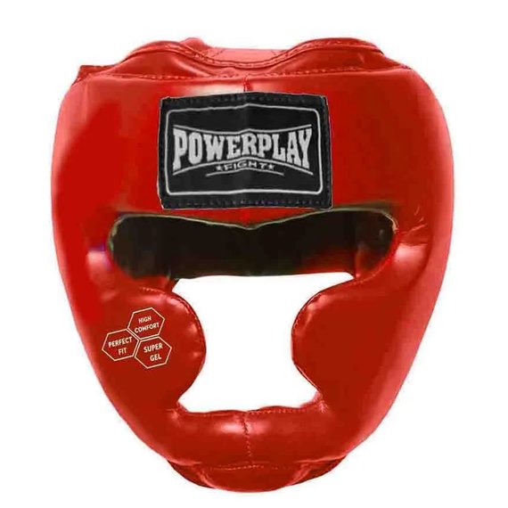 Боксерский шлем PowerPlay 3043 красный M (PP_3043_M_Red), Размер: M, изображение 3