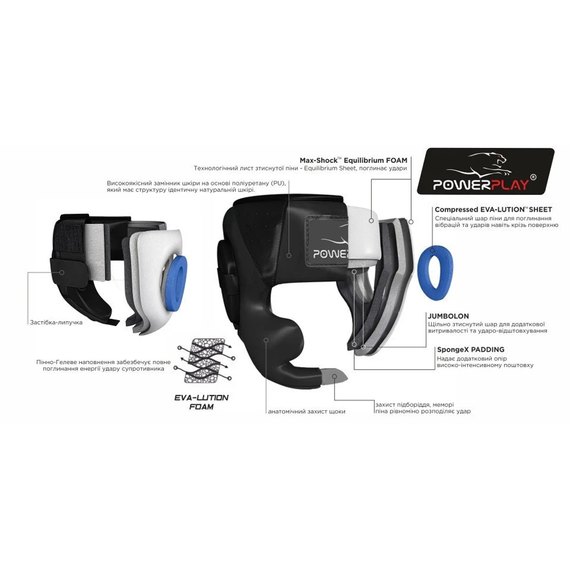 Боксерский шлем PowerPlay 3045 красный M (PP_3045_M_Red), Размер: M, изображение 4