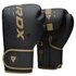 Боксерские перчатки RDX F6 Kara Matte Golden 16 унц (BGR-F6MGL-16OZ), Вес: 16 унций, Цвет: Чёрный/Золотой