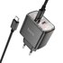 Зарядний пристрій Hoco Smart Charger Type-C to Type-C Cable set CS43A 2Type-C, 45W/3A, PD/QC Black (000010812), Колір: Black
