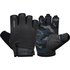 Рукавички для фітнесу RDX T2 Half Blue Plus M (WGA-T2HU-M+), Розмір: M, Колір: Чорний/Синій