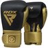 Боксерські рукавички RDX Mark Pro Sparring TRI Lira 2 Golden 10 унц (BGM-PSTL2G-10OZ), Вага: 10 унцій, Колір: Чорний/Золотий