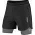 Шорты MMA компрессионные RDX T16 2 в 1 Black/Grey S (MSC-T16BG-S), Цвет: Чёрный, Размер: S