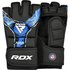 Перчатки для ММА RDX F17 Grappling Gloves Aura Black/Blue L (GGR-F17BU), Размер: L, Цвет: Чёрный/Синий