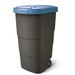 Бак для мусора Prosperplast Wheeler 110 л, антрацит, синяя крышка (5905197462905), Объём: 110 л, Цвет крышки : Синий